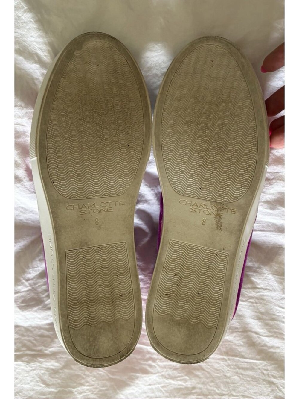 Charlotte Stone Pink & Purple Slip-On Suede Sneakers - Picture 8 of 10